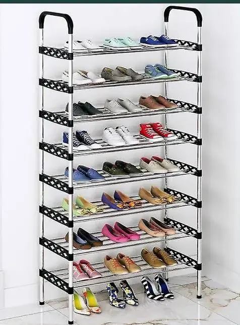 8 Tiers portable shoe racks Stainless Steel