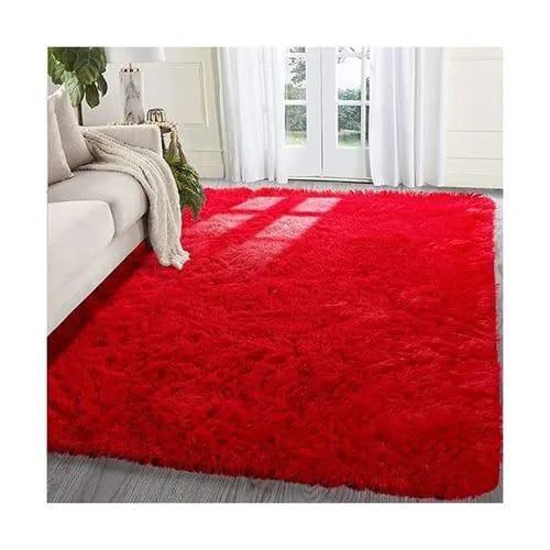 Red Fluffy Carpet