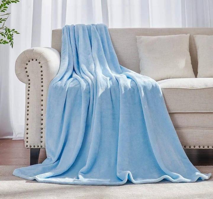 Sky-Blue Plain Fleece